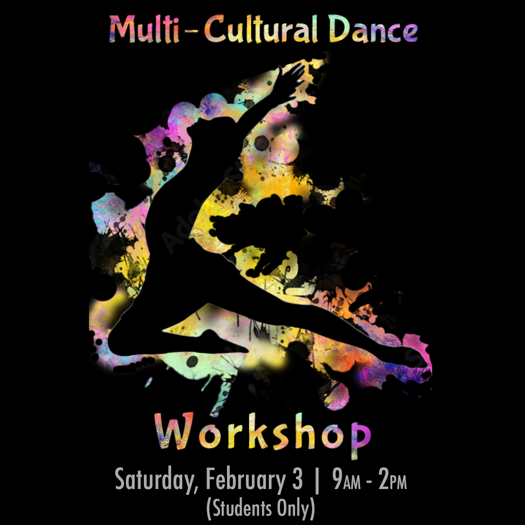 Multi-Cultural Dance Workshop image of dancer silhouette