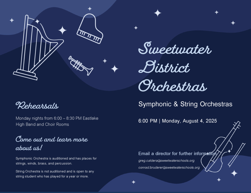 2025-2026 Sweetwater District Orchestras Rehearsals image