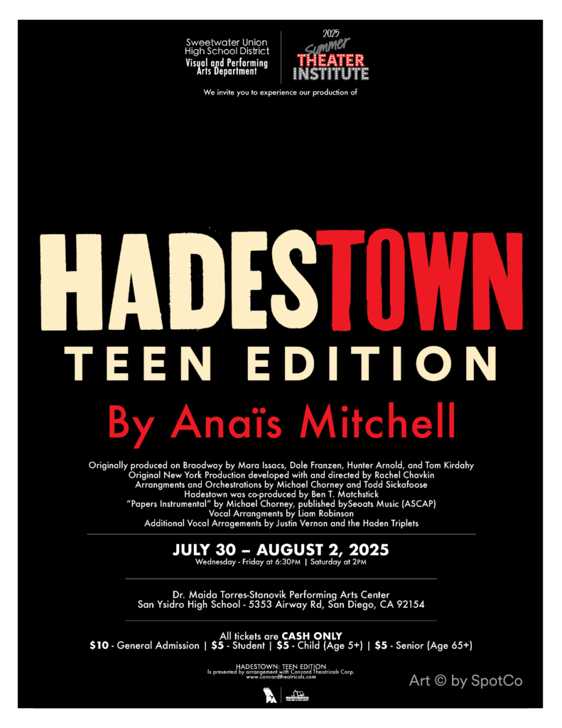 2025 STI: Hadestown:Teen Edition Flyer image